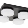 Rabalux 75004 Attichus LED Koupelnové stropní svítidlo | Přírodní bílá | 21W | Bílá | Černá