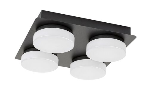 Rabalux 75004 Attichus LED Koupelnové stropní svítidlo | Přírodní bílá | 21W | Bílá | Černá