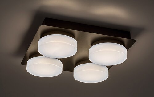 Rabalux 75004 Attichus LED Koupelnové stropní svítidlo | Přírodní bílá | 21W | Bílá | Černá