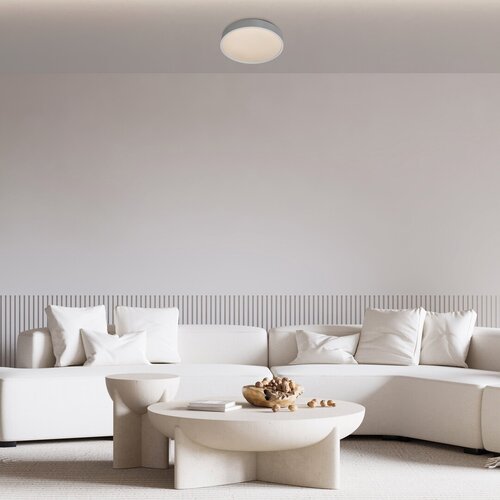 Rabalux 75010 Larcia LED Koupelnové stropní svítidlo | Přírodní bílá | 18W | Bílá | Kov | Stříbrná