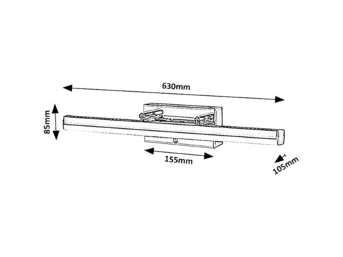 Rabalux 75017 Turgon LED Koupelnové nástěnní svítidlo | Variabilní | Stmívatelné | 20W | Bílá | Chrom | Kov