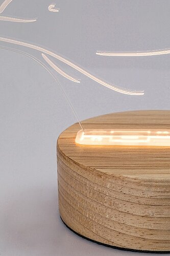 Rabalux 76002 Akali LED Dřevěná stolní lampička | Teplá bílá | 2W | Dřevo
