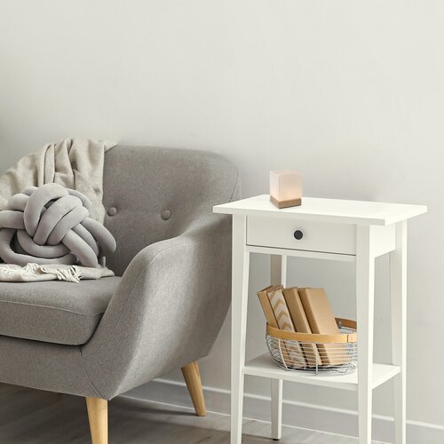 Rabalux 76003 Pirit LED Dřevěná stolní lampička | Teplá bílá | Stmívatelné | 12W | Bílá | Dřevo