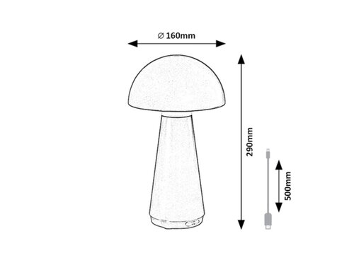 Rabalux 76007 Ishtar LED Moderní stolní lampička | Teplá bílá | Stmívatelné | 3W | Černá
