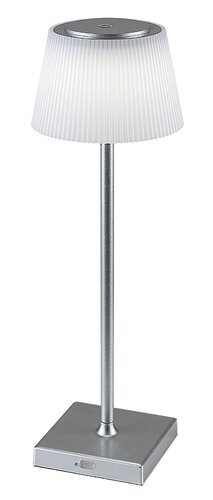 Rabalux 76013 Taena LED Moderní stolní lampička | Variabilní | Stmívatelné | 4W | Bílá | Kov | Stříbrná