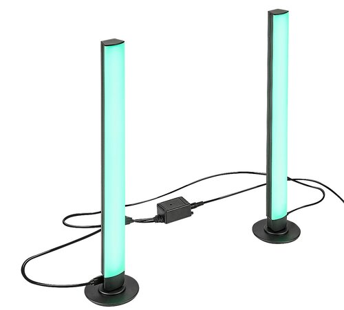 Rabalux 76014 Paco LED Stojací lampa s dálkovým ovládáním | RGB | Stmívatelné | 5W | Bílá | Černá