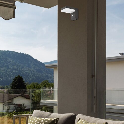 Rabalux 77009 Zrebar LED Venkovní světlo s čidlem | Přírodní bílá | 6W | Bílá | Černá