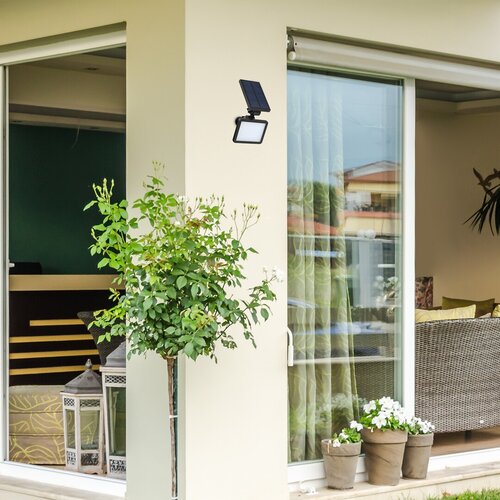 Rabalux 77011 Kelna LED Venkovní světlo s čidlem | Přírodní bílá | 9,6W | Bílá | Černá