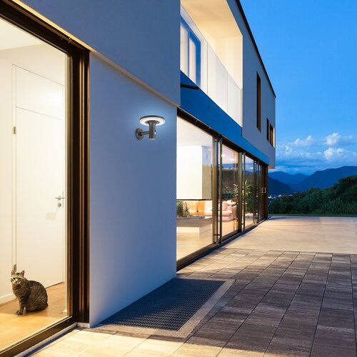 Rabalux 77017 Alaska LED Venkovní světlo s čidlem | Přírodní bílá | 10W | Bílá | Černá