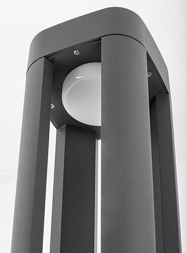 Rabalux 77031 Kalisz LED Zahradní sloupkové světlo | Teplá bílá | 30W | Bílá | Černá