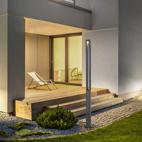 Rabalux 77031 Kalisz LED Zahradní sloupkové světlo | Teplá bílá | 30W | Bílá | Černá