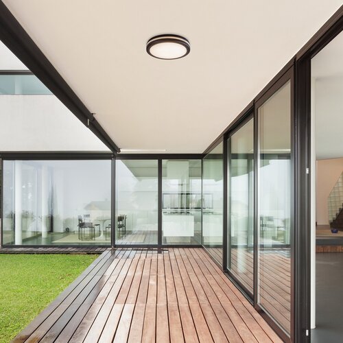 Rabalux 77035 Indre LED Stropní venkovní světlo | Variabilní | 28W | Bílá | Černá