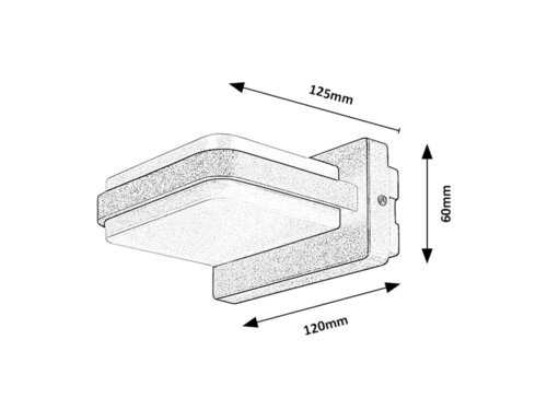 Rabalux 77061 Gendt LED Nástěnné venkovní světlo | Teplá bílá | 12W | Bílá | Černá