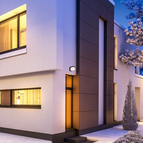 Rabalux 77095 Andelle LED Nástěnné venkovní světlo | Teplá bílá | 10W | Bílá | Černá