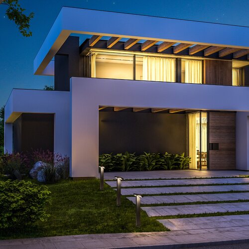Rabalux 77102 Telde LED Zahradní sloupkové světlo | Teplá bílá | 14W | Černá