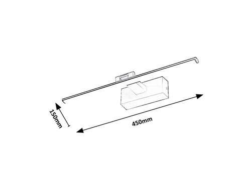 Rabalux 78001 Gaten LED Moderní nástěnní svítidlo | Teplá bílá | 8W | Bílá | Černá
