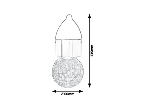 Rabalux 7850 Yola LED Venkovní závěsné svítidlo | RGB | Teplá bílá | Chrom | Kov | 0,06W