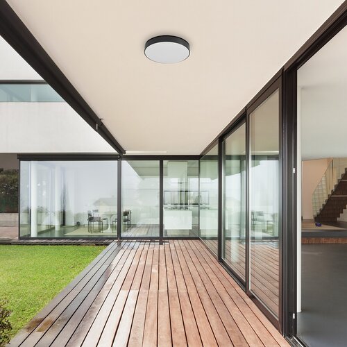 Rabalux 7898 Tartu LED Stropní venkovní světlo | Variabilní | Bílá | Černá | 24W