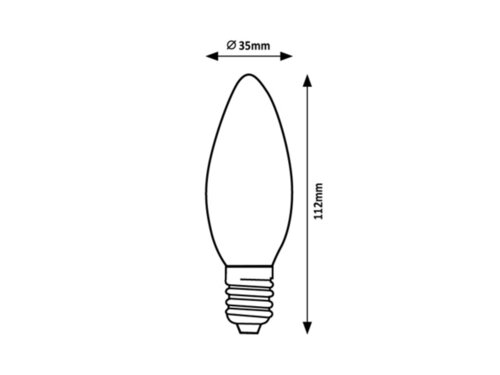 Rabalux 79011 Filament-LED LED žárovka E14 | Teplá bílá | 2W