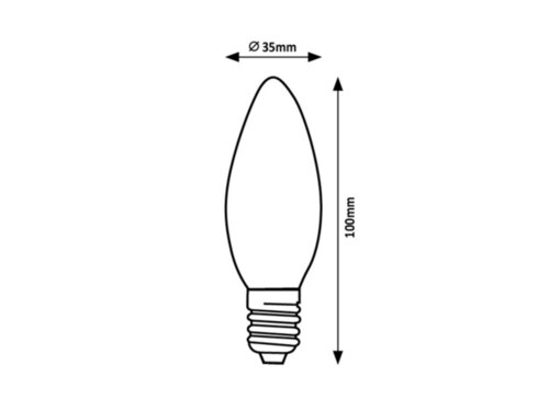 Rabalux 79047 Filament-LED LED žárovka E14 | Přírodní bílá | 4W