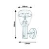 Rabalux 7920 Amalfi LED Nástěnné venkovní světlo | Přírodní bílá | Chrom | Kov | 8,5W