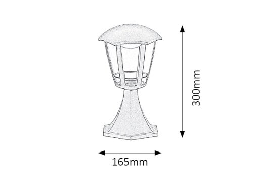 Rabalux 8127 Sorrento LED Zahradní sloupkové světlo | Teplá bílá | 8W | Černá