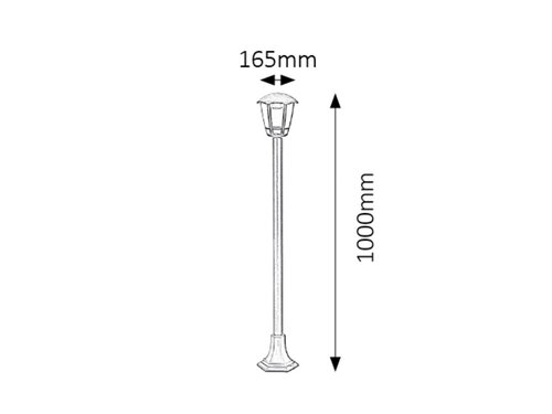 Rabalux 8129 Sorrento LED Zahradní sloupkové světlo | Teplá bílá | 8W | Černá | 3