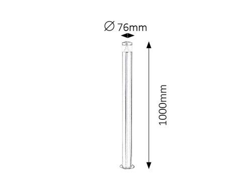 Rabalux 8160 Tucson LED Zahradní sloupkové světlo | Přírodní bílá | 7W | Chrom | Kov | 3