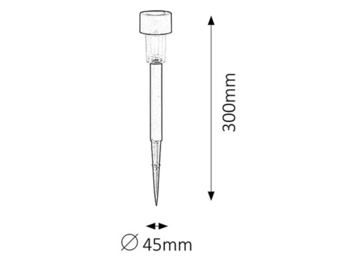Rabalux 8365 Solar 1 LED venkovní svítidlo | 0,1W | Černá