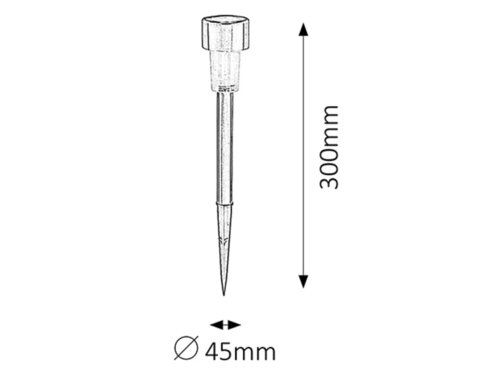 Rabalux 8366 Solar 1 LED venkovní svítidlo | 0,1W | Chrom | Kov | Nerez