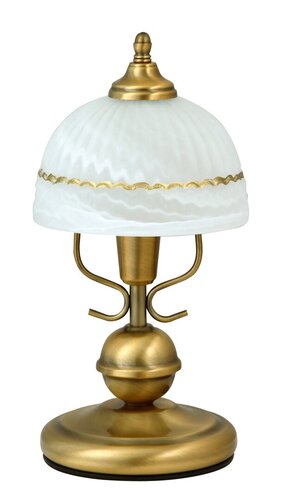 Rabalux 8812 Flossi Klasická stolní lampička | E14 | Barevný kov | Bílá | Bronz