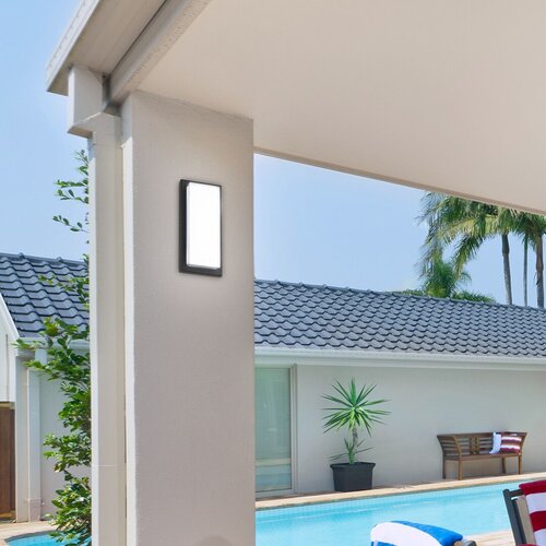 Rabalux 8830 Andorra LED Nástěnné venkovní světlo | Přírodní bílá | 12W | Bílá | Černá