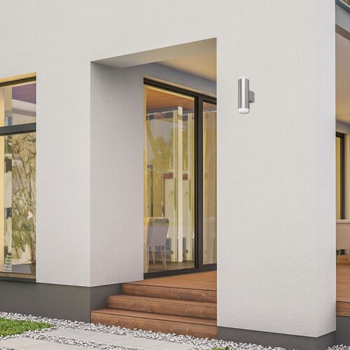 Rabalux 8938 Catania LED Nástěnné venkovní světlo | Přírodní bílá | 8W | Chrom | Kov