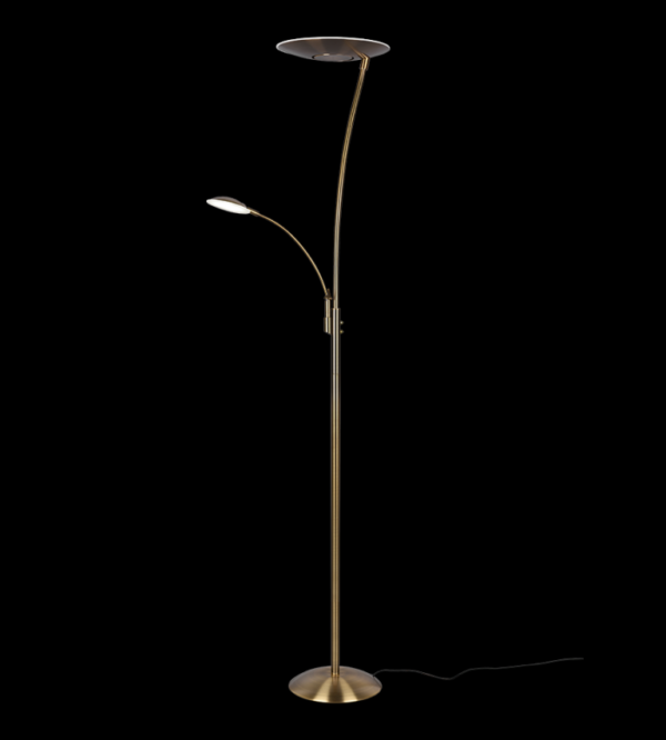 Trio 424310204 Granby LED Stmívatelná stojací lampa | Variabilní | Barevný kov | Mosaz | 29 + 6,5W