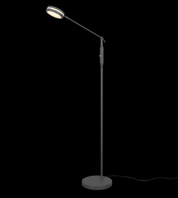 Trio 426510142 Franklin LED Stmívatelná stojací lampa | Teplá bílá | 6,5W | Černá