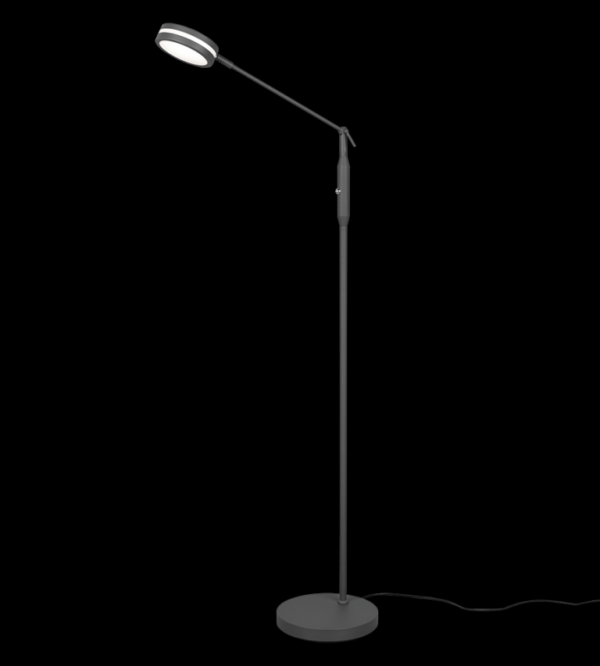 Trio 426510142 Franklin LED Stmívatelná stojací lampa | Teplá bílá | 6,5W | Černá