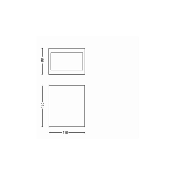 Philips 17209/30/16 LED Nástěnné venkovní světlo | Teplá bílá | Černá | 3W
