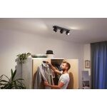 Philips Hue 8719514339125 Buckram Smart LED bodové svítidlo | Variabilní | Černá | 3x5W