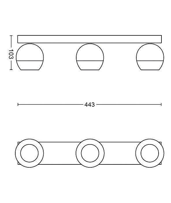 Philips Hue 8719514339125 Buckram Smart LED bodové svítidlo | Variabilní | Černá | 3x5W
