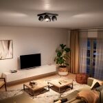Philips Hue 8719514339163 Buckram Smart Přisazené stropní svítidlo | GU10 | Černá