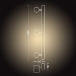 Philips Hue 8719514340879 Adore Smart LED Koupelnové stropní svítidlo | Variabilní | Bílá | 2x5W