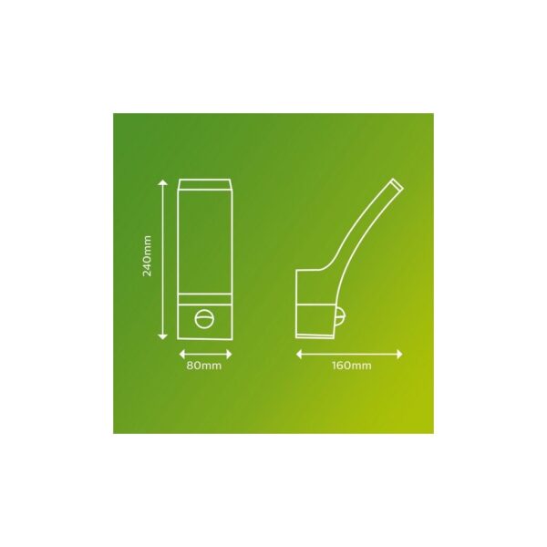 Philips 8719514417731 Splay LED Nástěnné venkovní světlo | Teplá bílá | Černá | 12W
