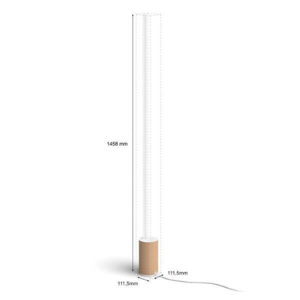 Philips Hue 8719514433526 Signe Smart LED Dřevěná stojací lampa | Variabilní | Bílá | Dřevo | 29W