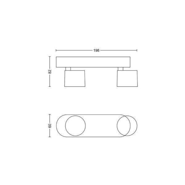 Philips 8719514435391 Star LED bodové svítidlo | Teplá bílá | Černá | 2x4,5W