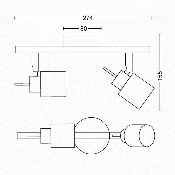 Philips 8719514465312 Meranti Přisazené stropní svítidlo | GU10 | Bílá