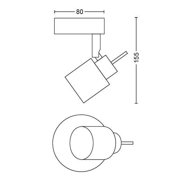Philips 8719514465374 Meranti Přisazené stropní svítidlo | GU10 | Černá