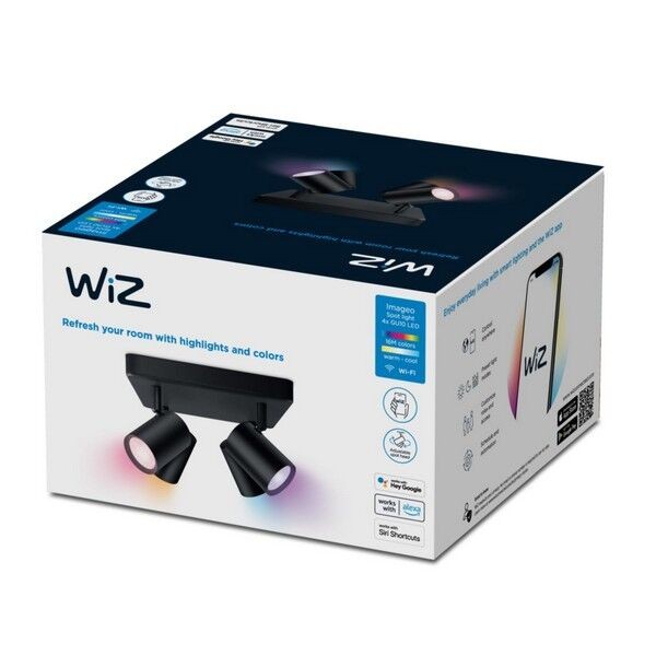 WiZ 8719514554573 Colors Smart Přisazené stropní svítidlo | GU10 | Černá