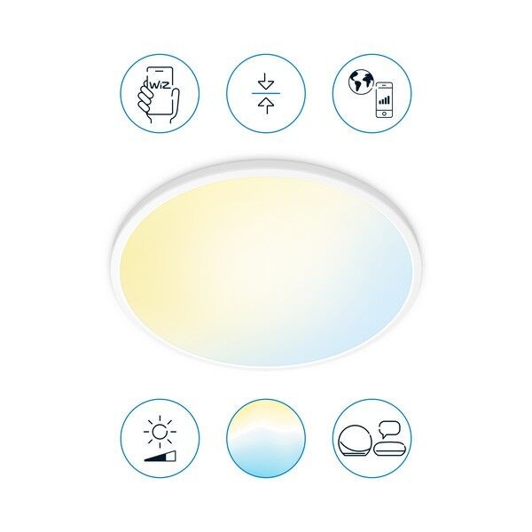 WiZ 8719514554979 Tunable Smart LED Přisazené stropní svítidlo | Variabilní | 32W | Bílá