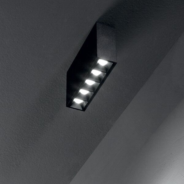 Ideal lux 244884 Lika LED Přisazené stropní svítidlo | Teplá bílá | Černá | 12,5W