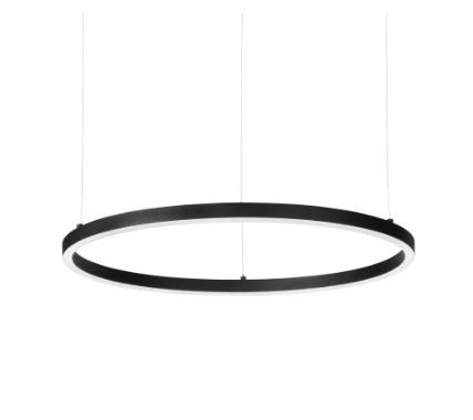Ideal Lux 304427 ORACLE SLIM LED závěsný lustr LED D900mm 1x43W | 4600/2380lm |3000K -černá, DALI